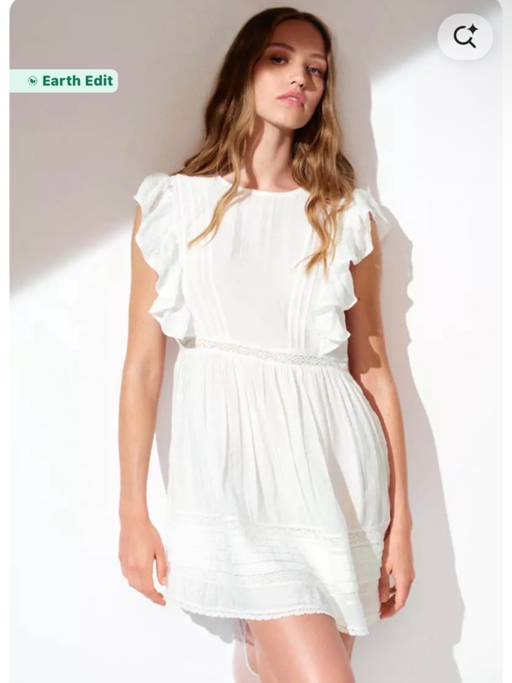 H&M DIVIDED Women’s White Pintucked Dress size XS